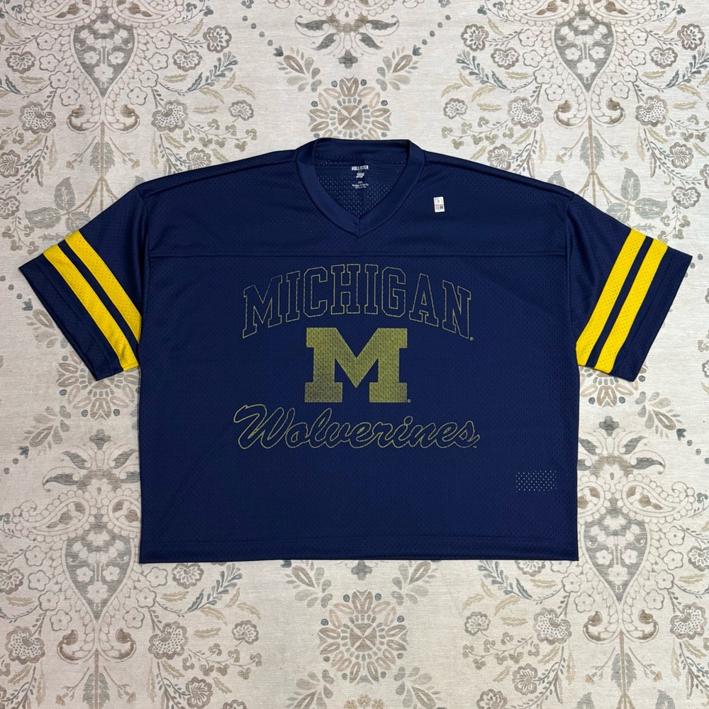 Hollister University of Michigan Wolverines Graphic Football Jersey